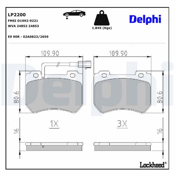 E. FÉKBETÉT ALFA 159 BRERA SPIDER 01.06-